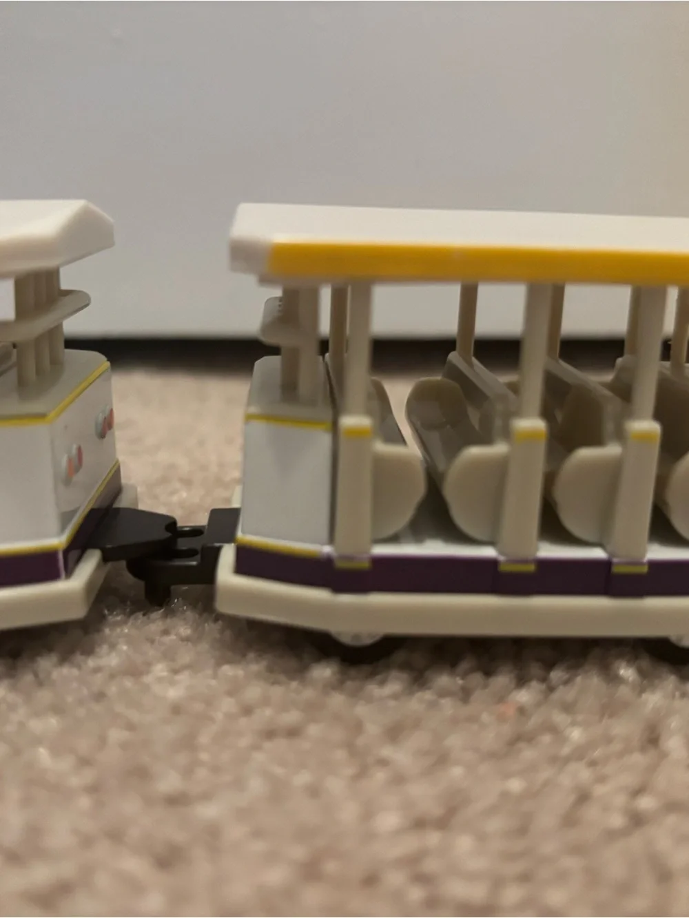 Disney Parks Parking Lot Tram 4 Piece Diecast Metal Toy Vehicle Car Set